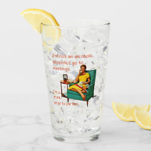 SlipperyJoe sozialisiert Trinken Party Vintag Glas