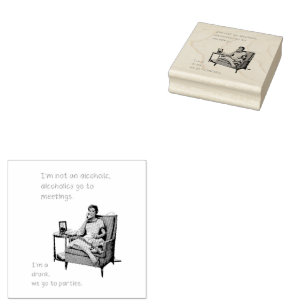 SlipperyJoe sozialisiert Trinken Party Vintag Gummistempel