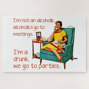 SlipperyJoe sozialisiert Trinken Party Vintag Puzzle