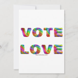 SlipperyJoe Stimme Liebe Gleichheit regenbogenfarb Feiertagskarte