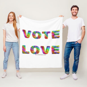 SlipperyJoe Stimme Liebe Gleichheit regenbogenfarb Fleecedecke