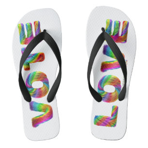 SlipperyJoe Stimme Liebe Gleichheit regenbogenfarb Flip Flops