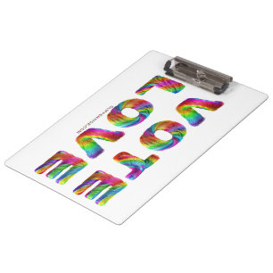 SlipperyJoe Stimme Liebe Gleichheit regenbogenfarb Klemmbrett