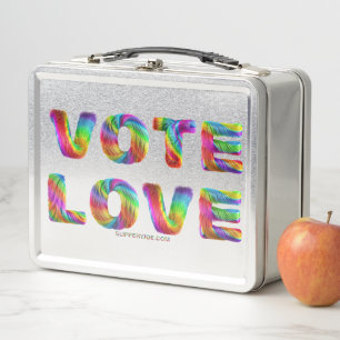 SlipperyJoe Stimme Liebe Gleichheit regenbogenfarb Metall Brotdose