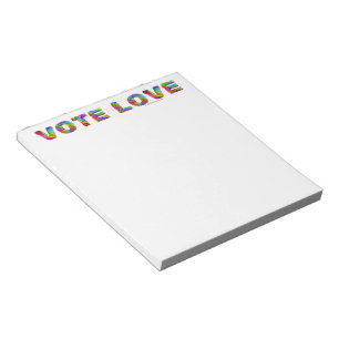 SlipperyJoe Stimme Liebe Gleichheit regenbogenfarb Notizblock
