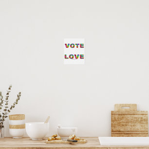 SlipperyJoe Stimme Liebe Gleichheit regenbogenfarb Poster