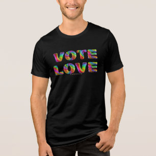 SlipperyJoe Stimme Liebe Gleichheit regenbogenfarb Tri-Blend Shirt