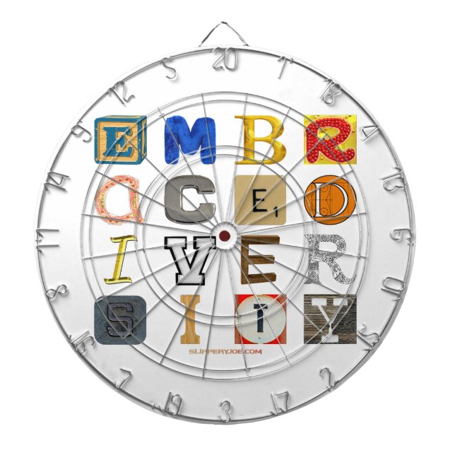 SlipperyJoe umarmen Diversity-Metapher LGBTQIA glo Dartscheibe (vorne)