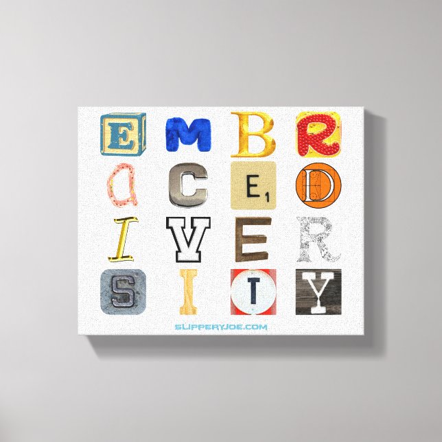 SlipperyJoe umarmen Diversity-Metapher LGBTQIA glo Leinwanddruck (Vorderseite)