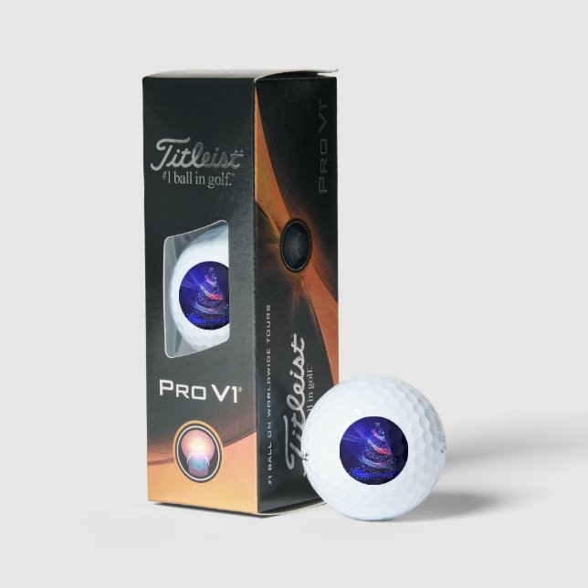 SlipperyJoe Weihnachtsbaum digital transluzent rot Golfball (Verpackung)