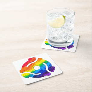 SlipperyJoe's 45-RPM-Plattenadapterschaltung Rechteckiger Pappuntersetzer