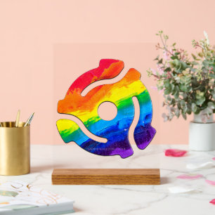 SlipperyJoe's 45-RPM-Plattenadaptervibran Acrylschild