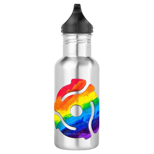 SlipperyJoe's 45-RPM-Plattenadaptervibran Edelstahlflasche (Rechts)