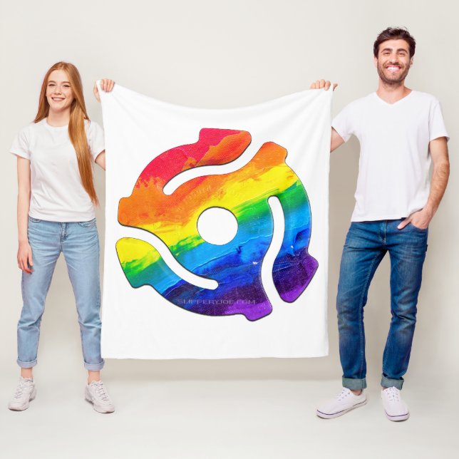 SlipperyJoe's 45-RPM-Plattenadaptervibran Fleecedecke (Beispiel)