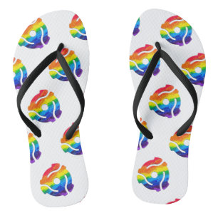 SlipperyJoe's 45-RPM-Plattenadaptervibran Flip Flops