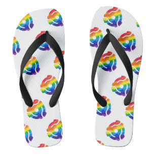 SlipperyJoe's 45-RPM-Plattenadaptervibran Flip Flops