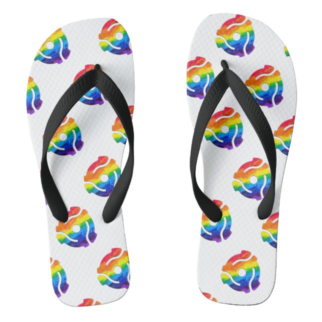 SlipperyJoe's 45-RPM-Plattenadaptervibran Flip Flops (Fußbett)