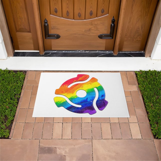 SlipperyJoe's 45-RPM-Plattenadaptervibran Fußmatte (Außenbereich)