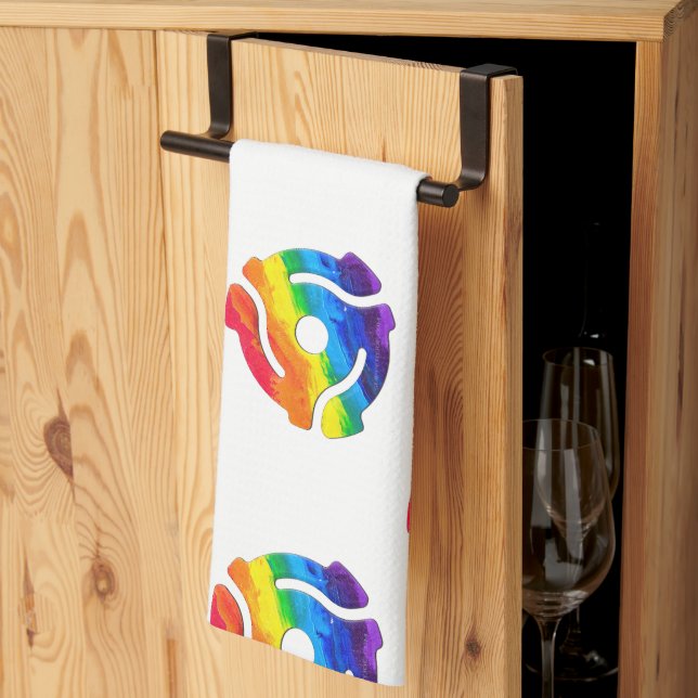 SlipperyJoe's 45-RPM-Plattenadaptervibran Geschirrtuch (Drittel gefaltet)