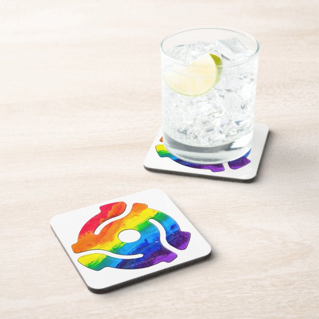 SlipperyJoe's 45-RPM-Plattenadaptervibran Getränkeuntersetzer (Rechte Seite)