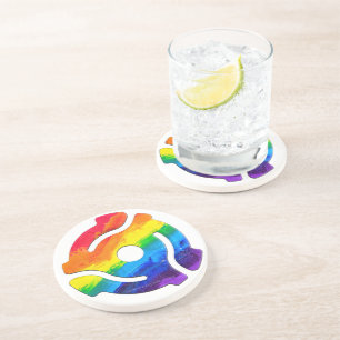 SlipperyJoe's 45-RPM-Plattenadaptervibran Getränkeuntersetzer