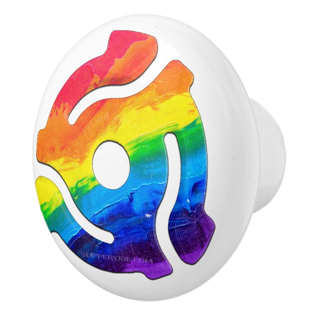 SlipperyJoe's 45-RPM-Plattenadaptervibran Keramikknauf (Rechts)