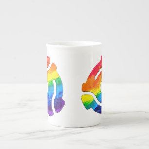 SlipperyJoe's 45-RPM-Plattenadaptervibran Prozellantasse