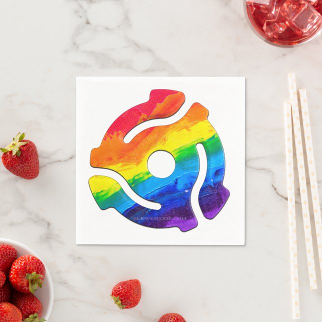 SlipperyJoe's 45-RPM-Plattenadaptervibran Serviette (Beispiel)