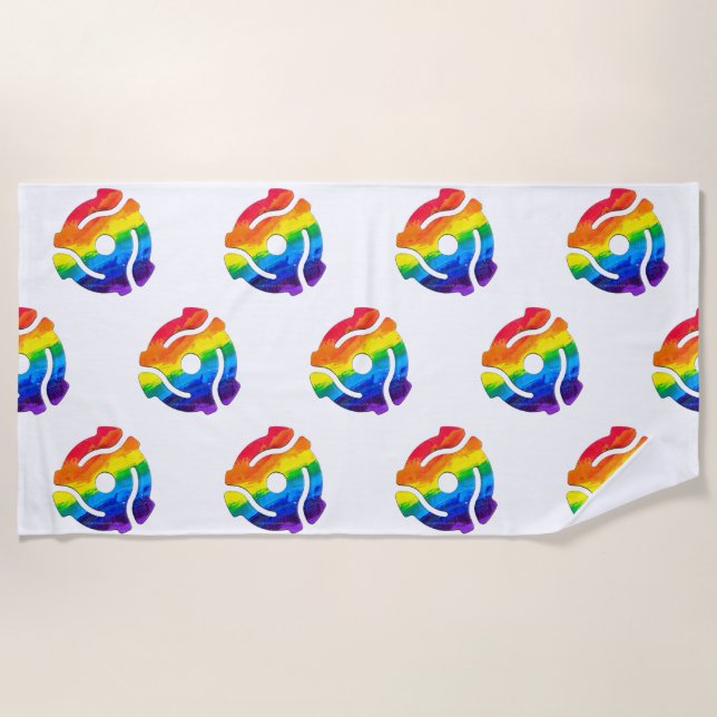 SlipperyJoe's 45-RPM-Plattenadaptervibran Strandtuch (Vorderseite)