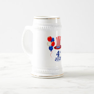 SlipperyJoe's 4. Juli Unabhängigkeitstag klassisch Bierglas