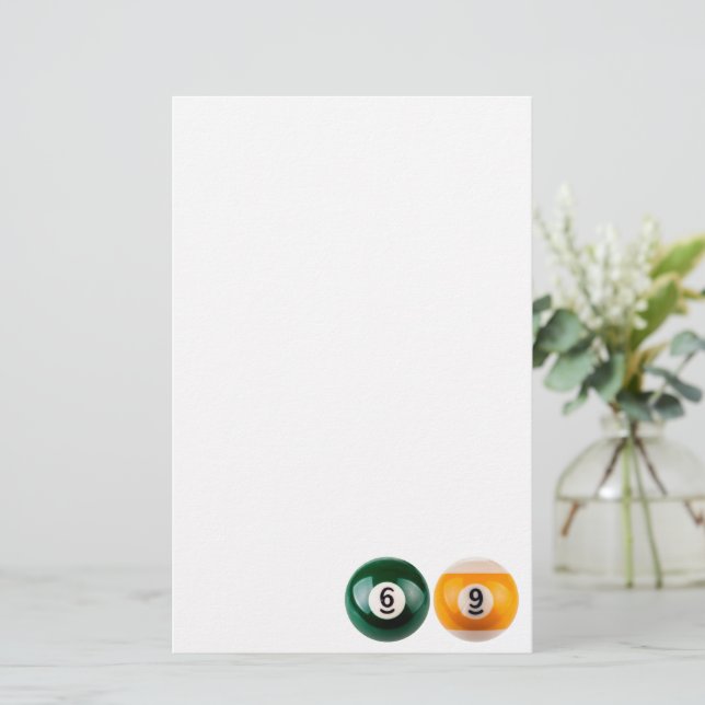 SlipperyJoe's 69 harter Billardtisch Briefpapier (Stehend Vorderseite)