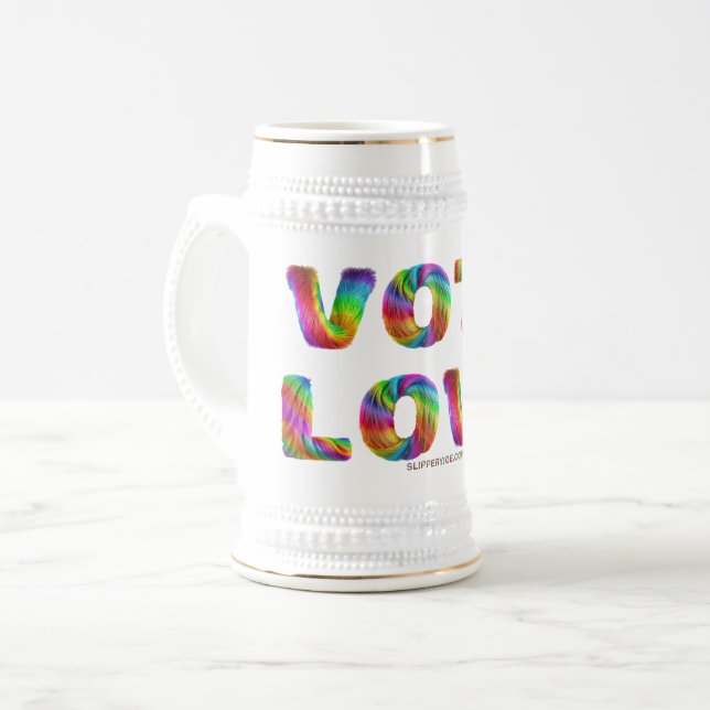 SlipperyJoe's Abstimmung Liebe Gleichstellung Gay  Bierglas (Vorderseite Links)
