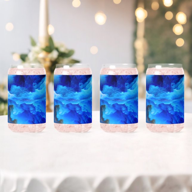 SlipperyJoe's abstraktes Cloud-Kunstwerk, farbenfr Dosenglas (Insitu (Hochzeit))