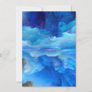 SlipperyJoe's abstraktes Cloud-Kunstwerk, farbenfr Feiertagskarte