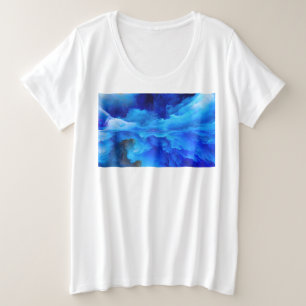 SlipperyJoe's abstraktes Cloud-Kunstwerk, farbenfr Große Größe T-Shirt