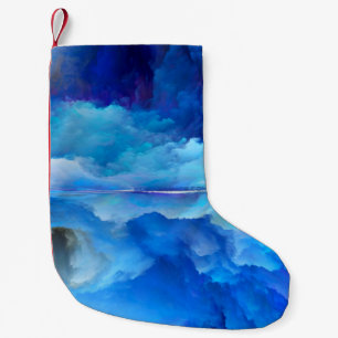 SlipperyJoe's abstraktes Cloud-Kunstwerk, farbenfr Kleiner Weihnachtsstrumpf