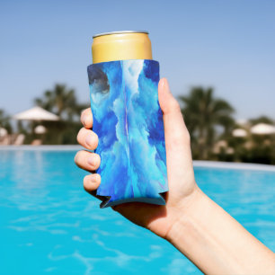 SlipperyJoe's abstraktes Cloud-Kunstwerk, farbenfr Selters Dosenkühler