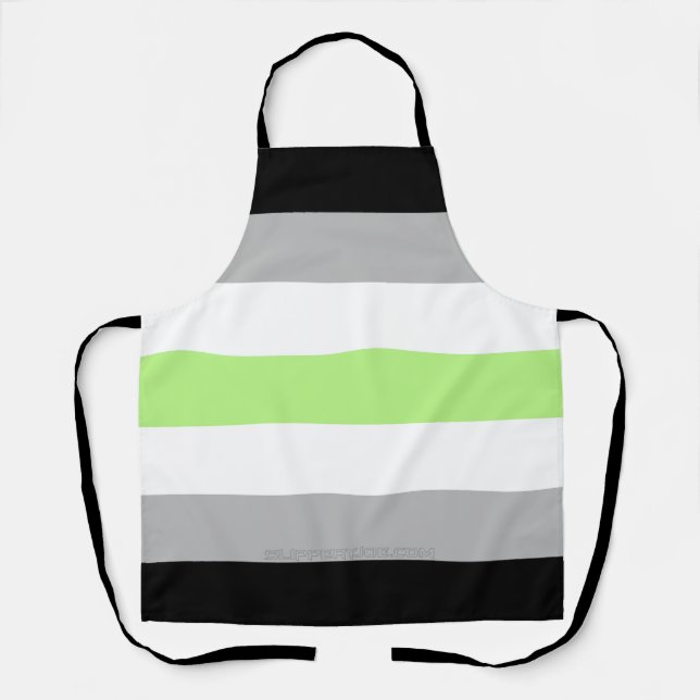 SlipperyJoe's Agender Pride Flag Gay Geschenke LGB Schürze (Vorderseite)