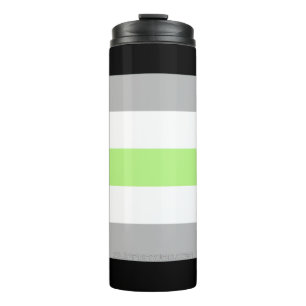 SlipperyJoe's Agender Pride Flag Gay Geschenke LGB Thermosbecher