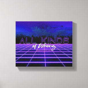 SlipperyJoe's allerlei falsche, fette 3D-Text Retr Leinwanddruck