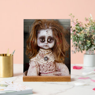 SlipperyJoe's antike gruselige Porzellanpuppe Acrylschild