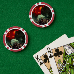 SlipperyJoe's apokalyptische Halloween-Szene große Pokerchips