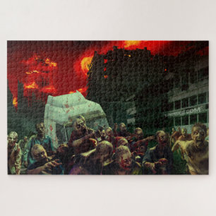 SlipperyJoe's apokalyptische Halloween-Szene große Puzzle