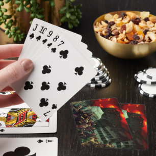 SlipperyJoe's apokalyptische Halloween-Szene große Spielkarten