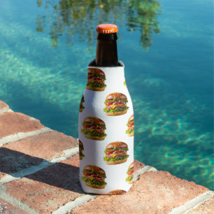SlipperyJoe's appetitlicher Cheeseburger knusprig Flaschenkühler