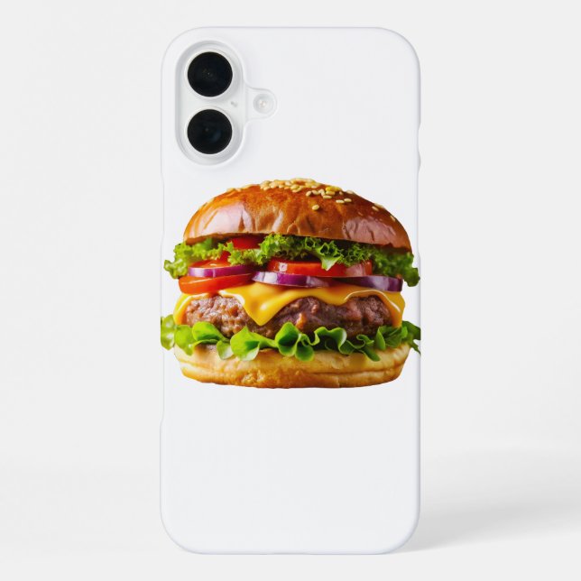 SlipperyJoe's appetitlicher Cheeseburger knusprig  iPhone Hülle (Rückseite)