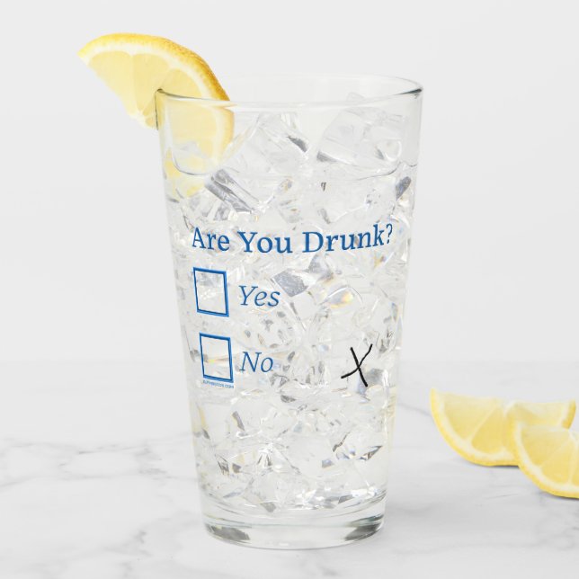 SlipperyJoe's Are You Betrunken hammered Karo Boxe Glas (Vorderseite Ice)