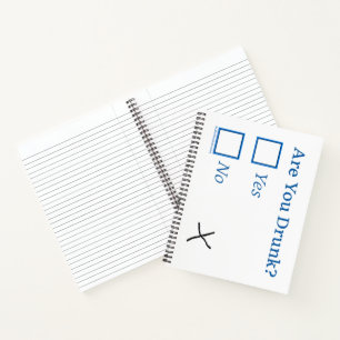 SlipperyJoe's Are You Betrunken hammered Karo Boxe Notizbuch