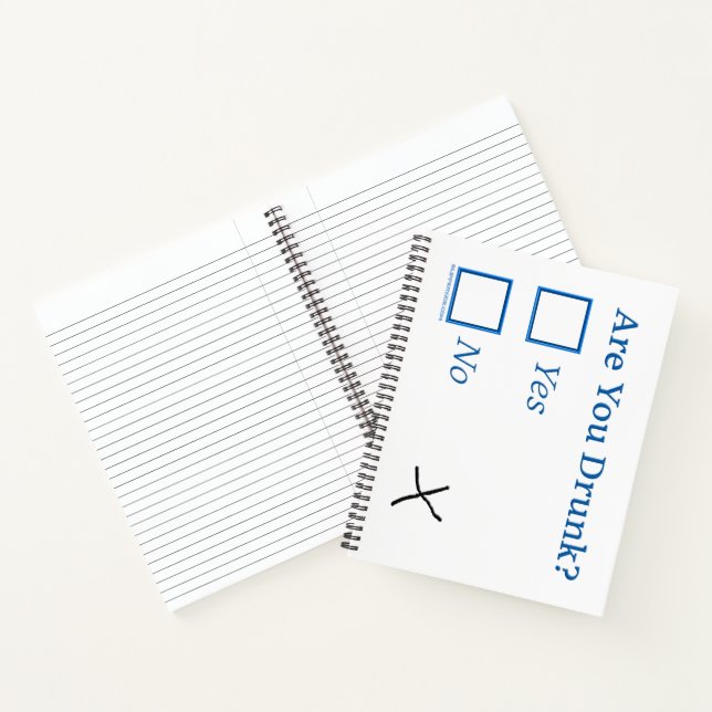 SlipperyJoe's Are You Betrunken hammered Karo Boxe Notizbuch (Innenseite)