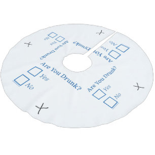 SlipperyJoe's Are You Betrunken hammered Karo Boxe Polyester Weihnachtsbaumdecke